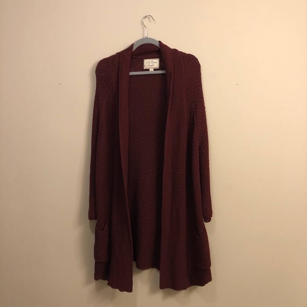 LUCKY BRAND // Long Burgendy Cardigan